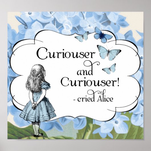 Alice in Wonderland Curiouser Butterflies Poster (Voorkant)