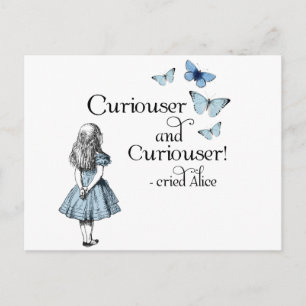 Alice in Wonderland Curiouser Butterfly Briefkaart