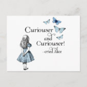Alice in Wonderland Curiouser Butterfly Briefkaart (Voorkant)
