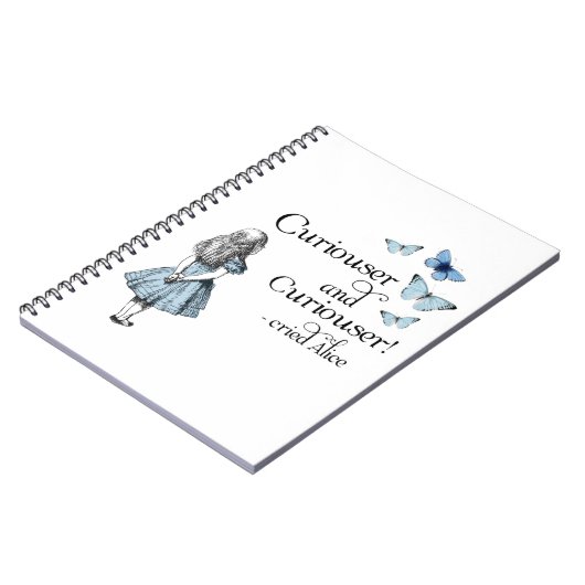 Alice in Wonderland Curiouser Butterfly Notitieboe Notitieboek (Linkerzijde)