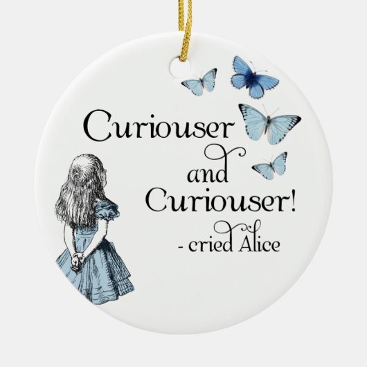 Alice in Wonderland Curiouser Butterfly Ornament (Voorkant)