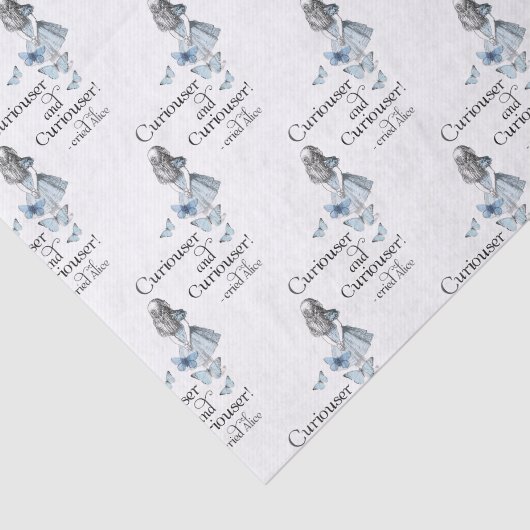 Alice in Wonderland Curiouser Butterfly Tissue Tissuepapier (Detail)
