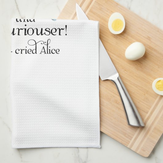 Alice in Wonderland Curiouser Butterfly Towel Theedoek (Quarter Fold)