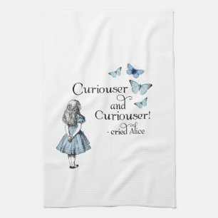 Alice in Wonderland Curiouser Butterfly Towel Theedoek