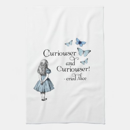 Alice in Wonderland Curiouser Butterfly Towel Theedoek (Verticaal)
