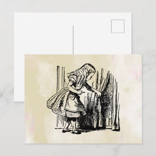 Alice in Wonderland Curiouser & Curiouser Briefkaart (Voorkant / Achterkant)