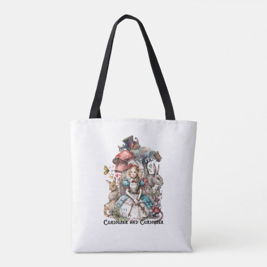 Alice in Wonderland Curiouser & CuriouserTote Bag Tote Bag (Achterkant)