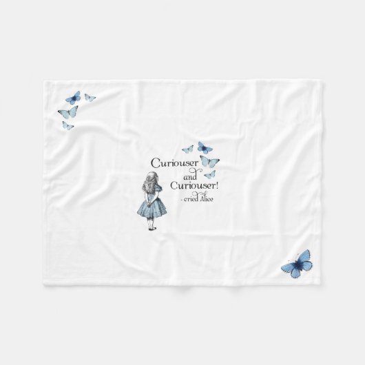Alice in Wonderland Curiouser Fleece Blanket (Voorkant (Horizontaal))