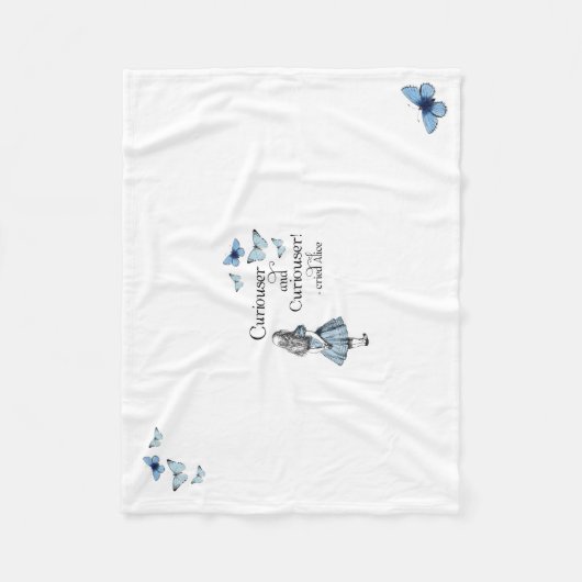 Alice in Wonderland Curiouser Fleece Blanket (Voorkant)