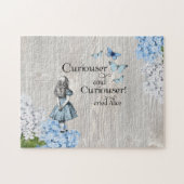 Alice in Wonderland Curiouser Floral Jigzaag Puzzl Legpuzzel (Horizontaal)