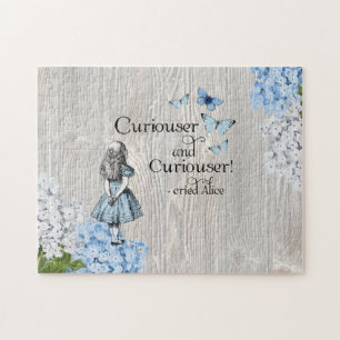 Alice in Wonderland Curiouser Floral Jigzaag Puzzl Legpuzzel
