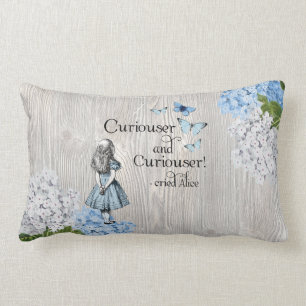 Alice in Wonderland Curiouser Floral Lumbar Pillow Kussen