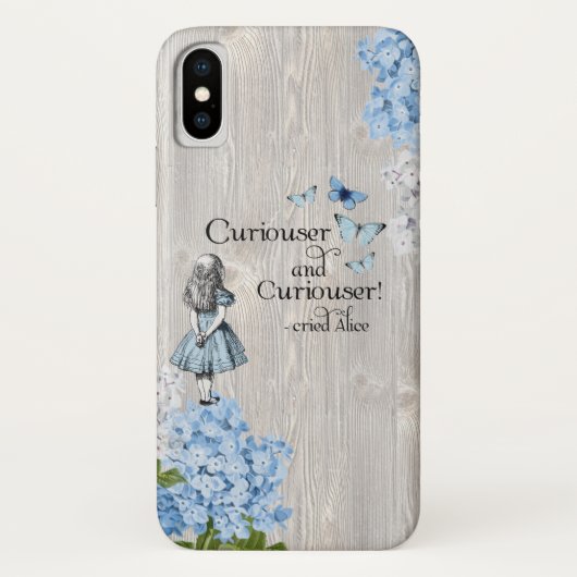 Alice in Wonderland Curiouser Floral Phone Case (Achterkant)