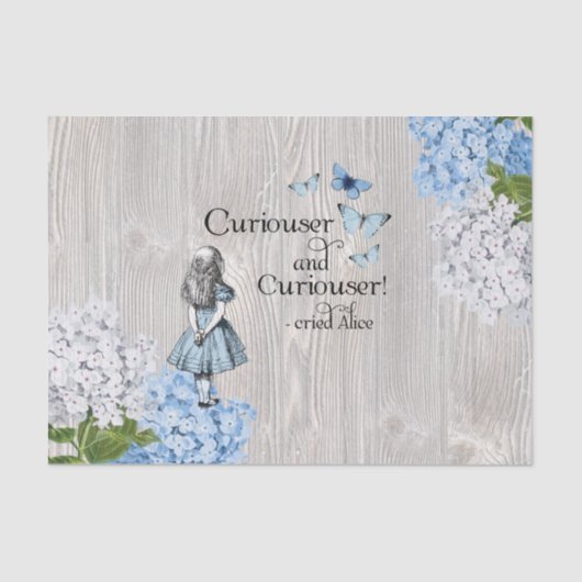 Alice in Wonderland Curiouser Floral Tissue Paper Tissuepapier (Voorkant)