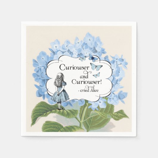 Alice in Wonderland Curiouser Hydrangea Napkins Servet (Voorkant)