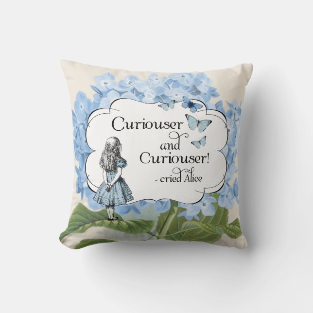 Alice in Wonderland Curiouser Hydrangea Pillow Kussen (Voorkant)