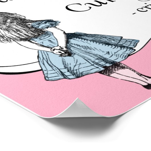 Alice in Wonderland Curiouser Pink Poster of Print (Hoek)