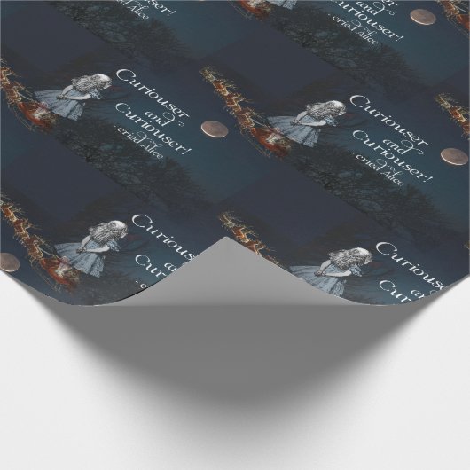 Alice in Wonderland Curiouser Santa Wrapping Paper Cadeaupapier (Hoek)