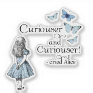 Alice in Wonderland Curiouser Vlinder Sticker