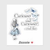 Alice in Wonderland Curiouser Vlinder Sticker (Vel)