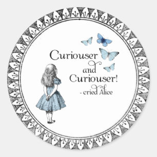 Alice in Wonderland Curiouser Vlinders Sticker