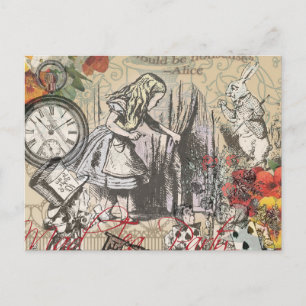 Alice in Wonderland Curtain Nonsense Briefkaart