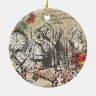 Alice in Wonderland Curtain Nonsense Keramisch Ornament