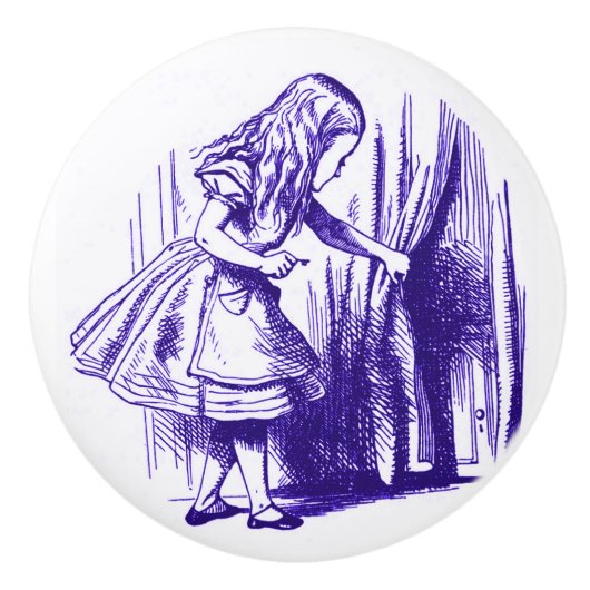 Alice in Wonderland Curtain Paarse Knob Keramische Knop (Voorkant)