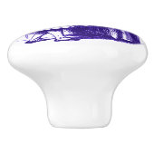 Alice in Wonderland Curtain Paarse Knob Keramische Knop (Zijkant)