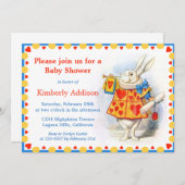 Alice in Wonderland Custom Baby shower Invites Kaart (Voorkant / Achterkant)