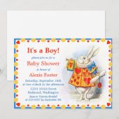 Alice in Wonderland Custom Baby shower Invites Kaart (Voorkant / Achterkant)