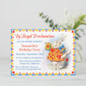 Alice in Wonderland Custom Birthday Party nodigt Kaart (Staand voorkant)