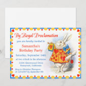 Alice in Wonderland Custom Birthday Party nodigt Kaart (Voorkant / Achterkant)
