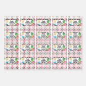 Alice in Wonderland Custom Black Red Birthday Inpakpapier Vel (Voorkant 2)