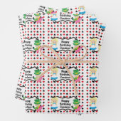 Alice in Wonderland Custom Black Red Birthday Inpakpapier Vel (In situ)