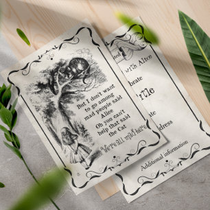 Alice in Wonderland  Custom Party nodigt uit Kaart