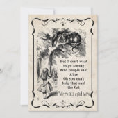 Alice in Wonderland  Custom Party nodigt uit Kaart (Voorkant)