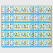 Alice in Wonderland Cute Custom Kids Birthday Cadeaupapier (Vlak)