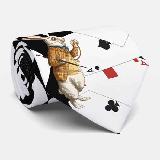 Alice in Wonderland Cute Diamond Pattern Stropdas (Opgerold)