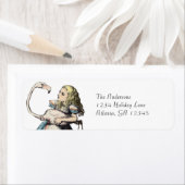  Alice in Wonderland Cute Flamingo Etiket (Insitu)