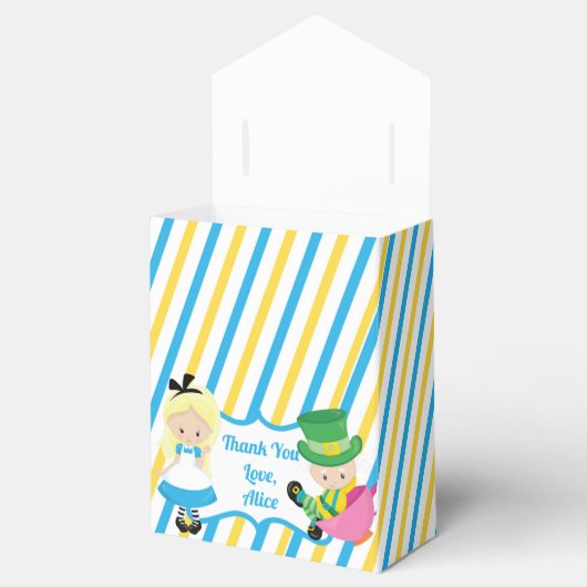 Alice in Wonderland Cute Kids Birthday Party Bedankdoosjes (Geopend)