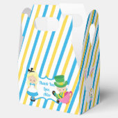 Alice in Wonderland Cute Kids Birthday Party Blue Bedankdoosjes (Geopend)