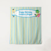 Alice in Wonderland Cute Kids Birthday Photo Booth Wandkleed (Voorkant)