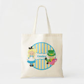 Alice in Wonderland Cute Kinder Monogram Book Tote Bag (Voorkant)