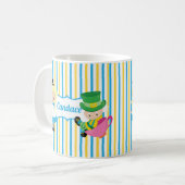 Alice in Wonderland Cute Kinder Monogram Tea Party Koffiemok (Voorkant links)