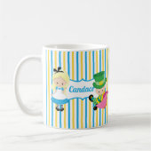 Alice in Wonderland Cute Kinder Monogram Tea Party Koffiemok (Links)