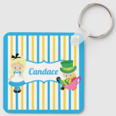 Alice in Wonderland Cute Personalized Kinder Book Sleutelhanger (Achterkant)