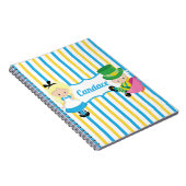 Alice in Wonderland Cute Personalized Kinderen Notitieboek (Rechterzijde)