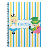 Alice in Wonderland Cute Personalized Kinderen Notitieboek (Voorkant)
