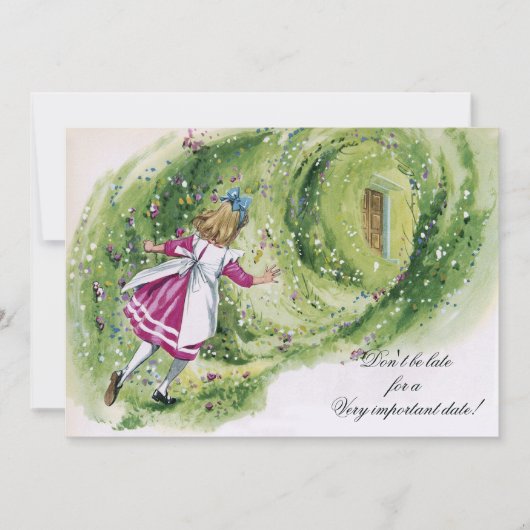 Alice in Wonderland, dag na dag niet te laat Kaart (Voorkant)